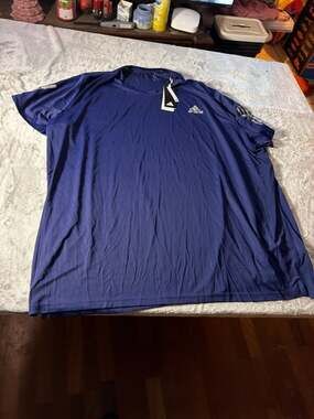 adidas Own The Run Tee 4XL Dark Blue Reflective HM8445